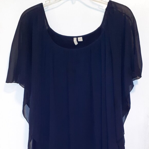 Est. 1946 Women's Top, Navy Blue, Dressy, Filmy Mesh Overlay Size18-20W - Picture 1 of 9